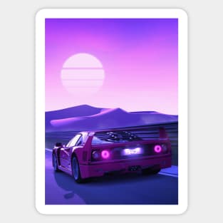 F40 Synthwave Sticker